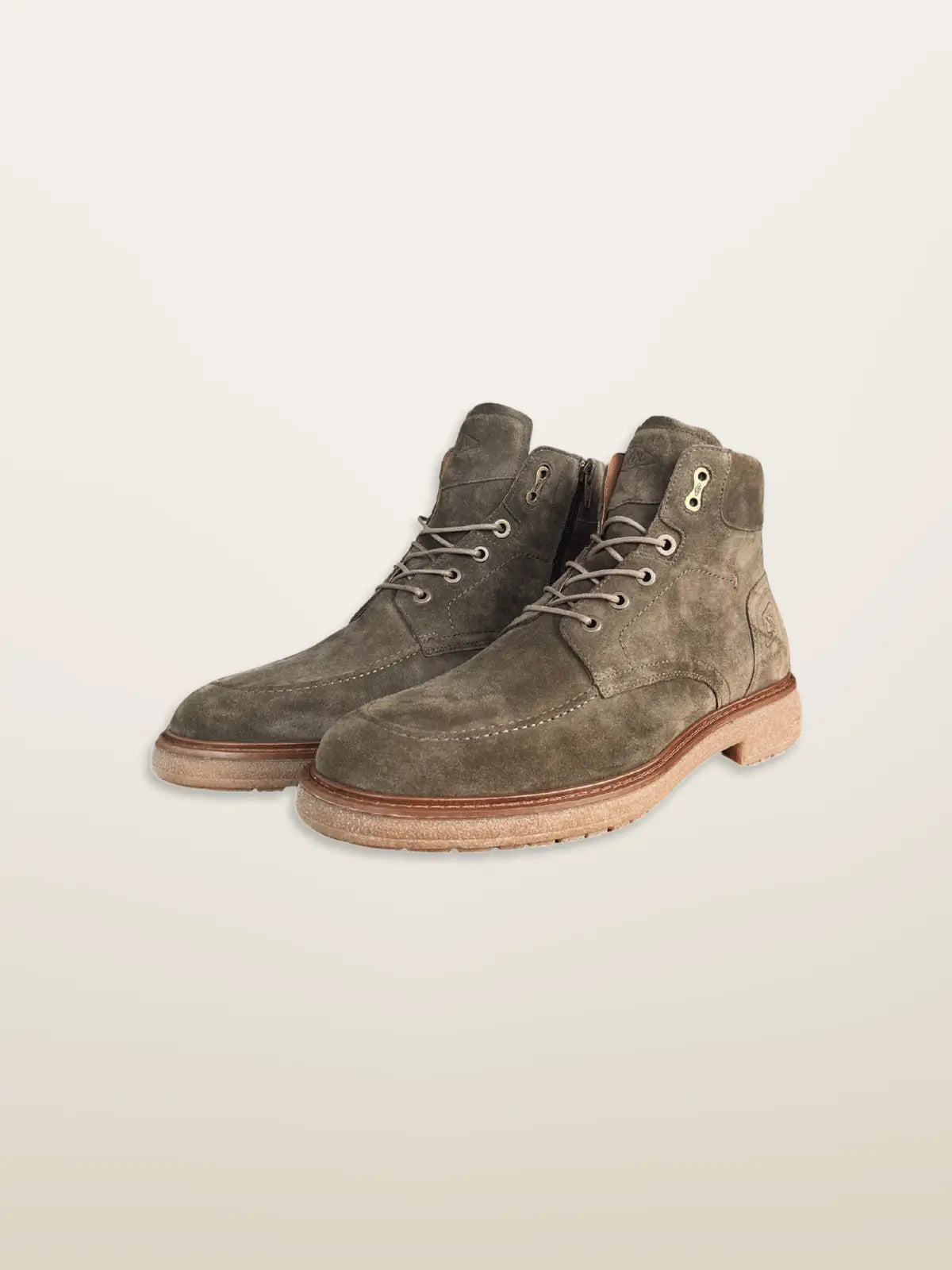 Boots Zip Plateau Suède Khaki - S3805