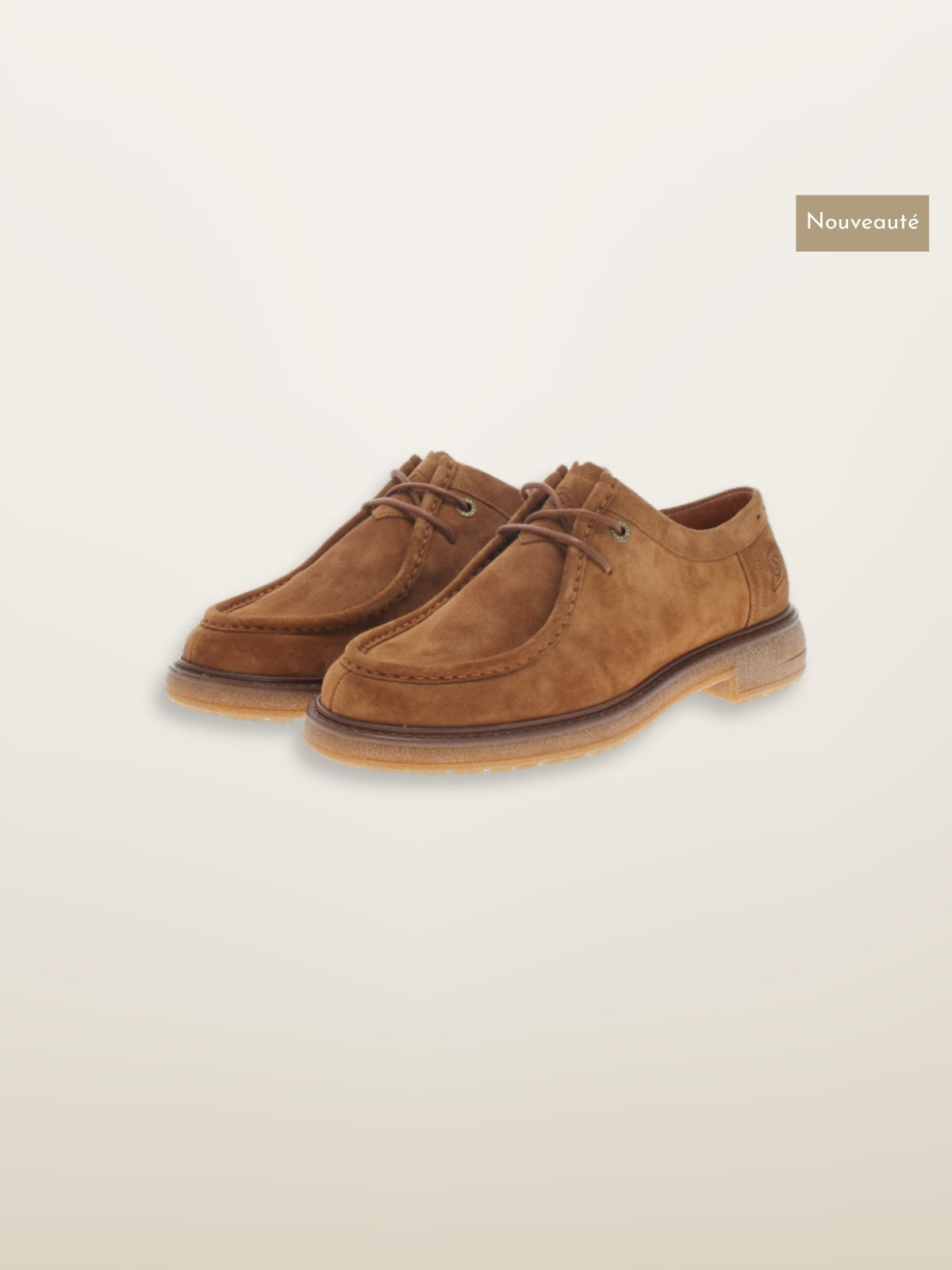 Derbies Plateau Suede Cognac - S3806
