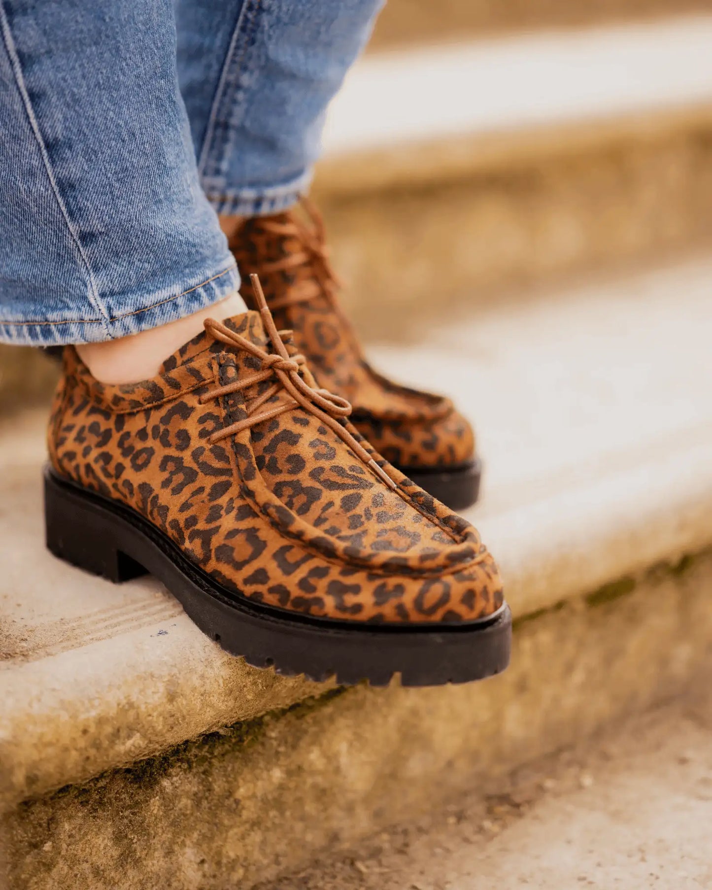 Derbies suède Léopard Solex